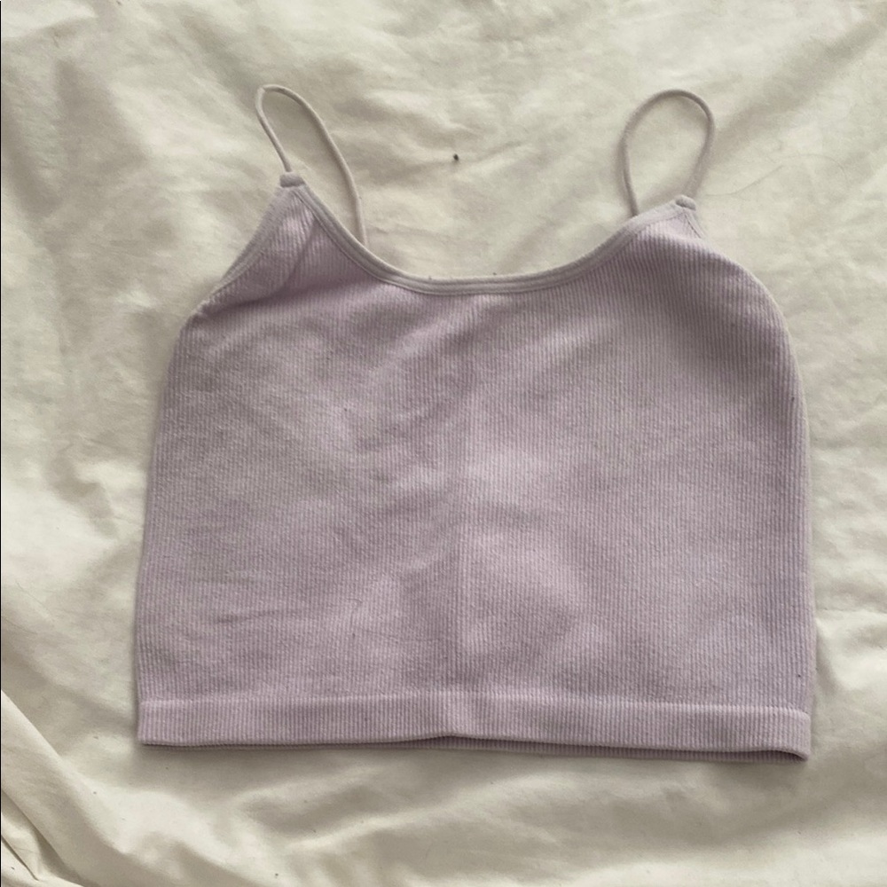 Lavender Ribbed Women's Top